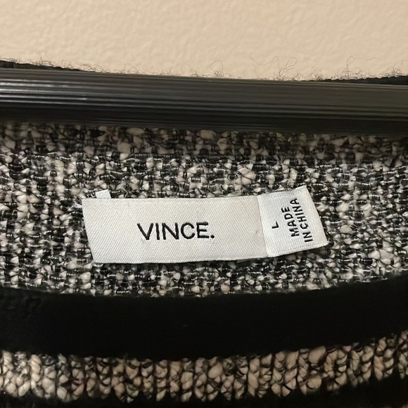 Vince Multicolor Textured Stripe Wool Blend Boatneck Pullover Sweater - Picture 2 of 10